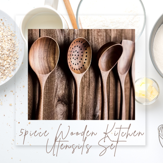 5pcs Wooden Kitchen Utensils Set