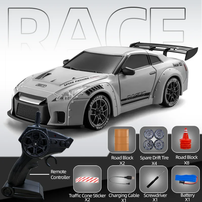 4WD RC Drift Car 1:24 2.4GHz Limited Edition - LED Lights Stunt Drift High-Speed Racing Car Boy Toy Gift