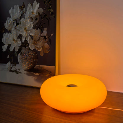 Bauhaus table lamp USB plug bedroom bedside lamp living room dining room decoration donut ambient light（Not glass）