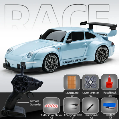 4WD RC Drift Car 1:24 2.4GHz Limited Edition - LED Lights Stunt Drift High-Speed Racing Car Boy Toy Gift