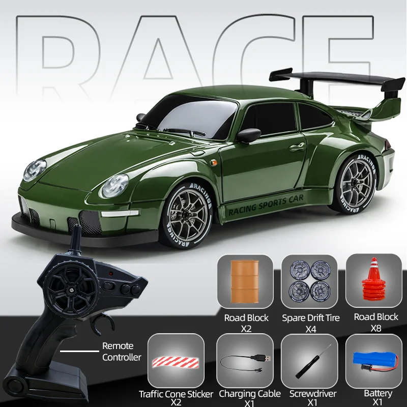 4WD RC Drift Car 1:24 2.4GHz Limited Edition - LED Lights Stunt Drift High-Speed Racing Car Boy Toy Gift