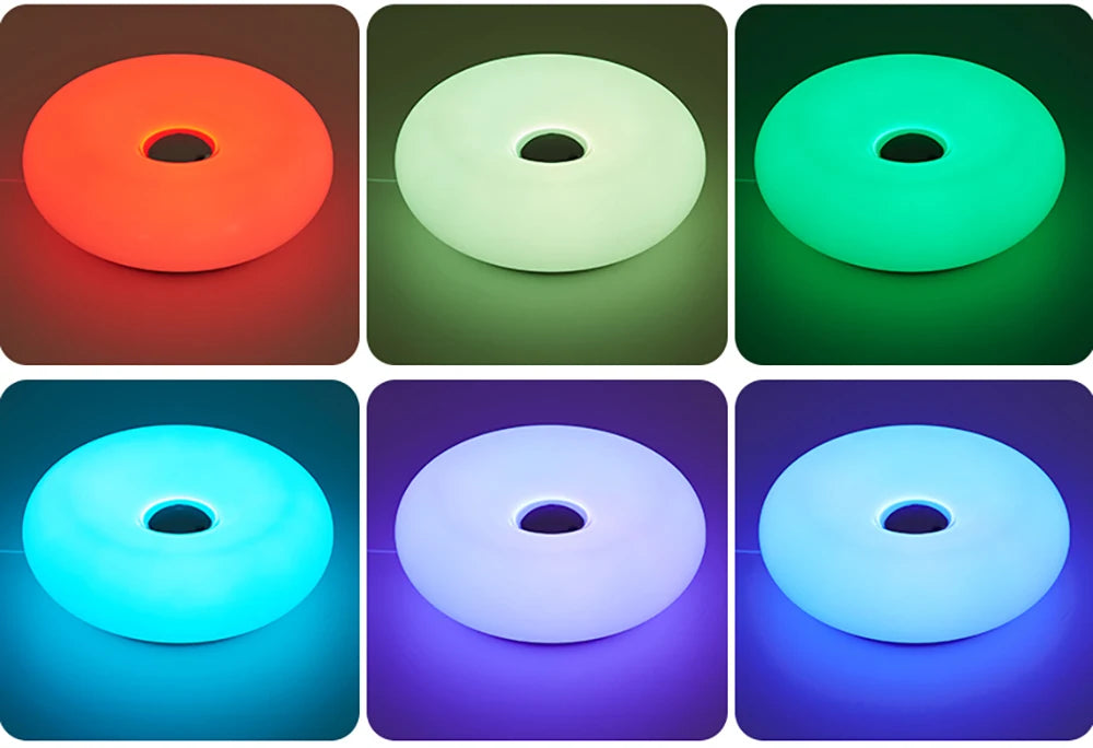 Bauhaus table lamp USB plug bedroom bedside lamp living room dining room decoration donut ambient light（Not glass）