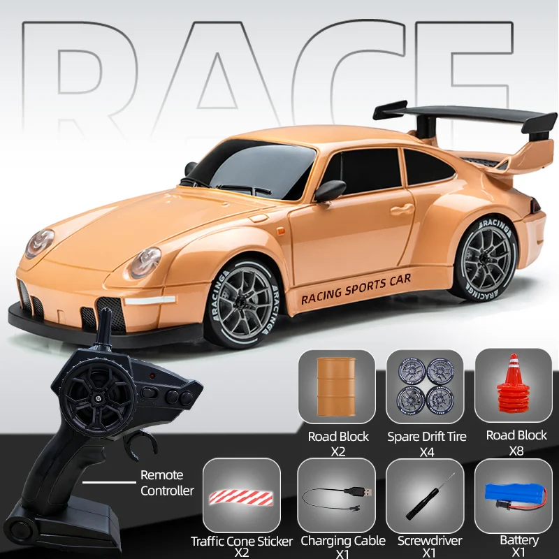 4WD RC Drift Car 1:24 2.4GHz Limited Edition - LED Lights Stunt Drift High-Speed Racing Car Boy Toy Gift