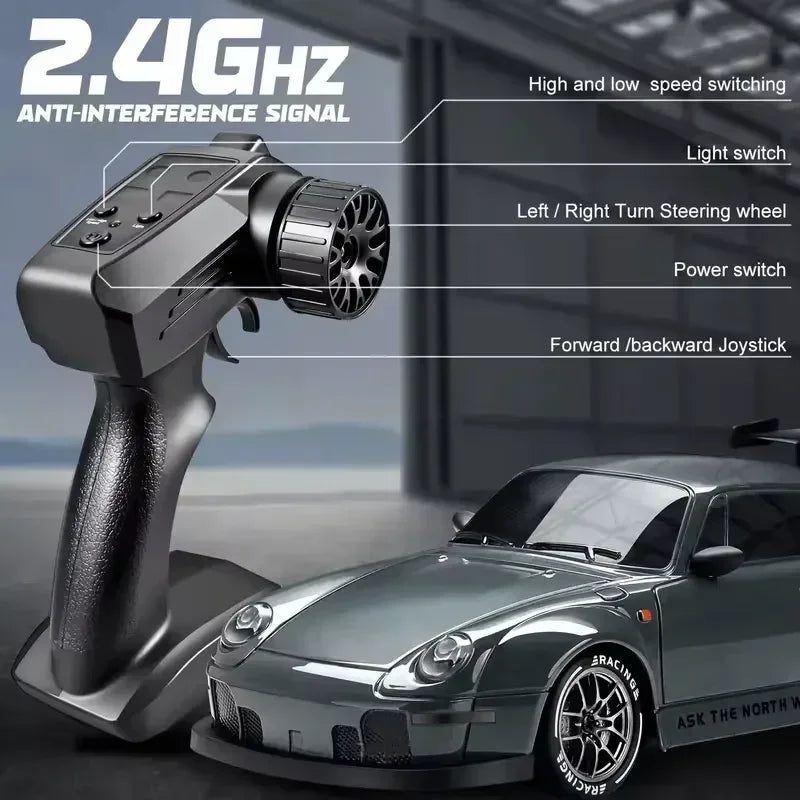 4WD RC Drift Car 1:24 2.4GHz Limited Edition - LED Lights Stunt Drift High-Speed Racing Car Boy Toy Gift